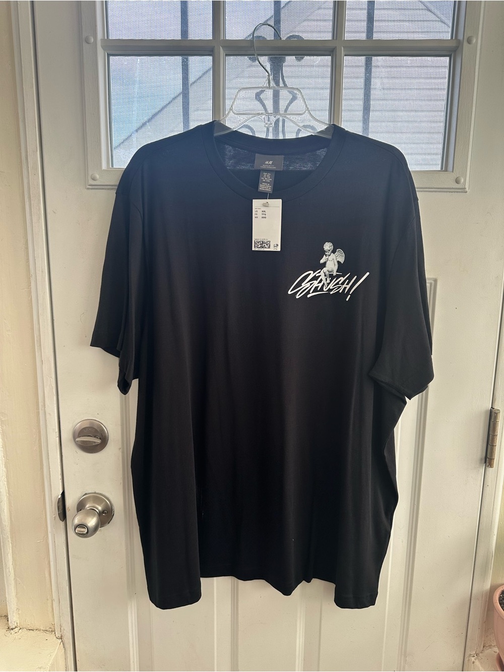 Men's Black Graphic T-Shirt with Script Logo